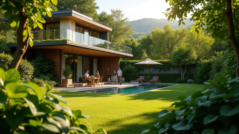 farmhouse with an organic garden